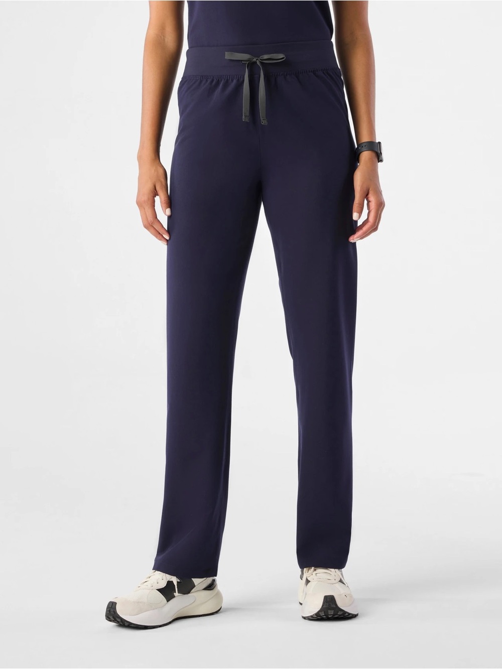 Figs Livingston Navy Straight-Leg Drawstring Scrub Pants Petite Small #1670